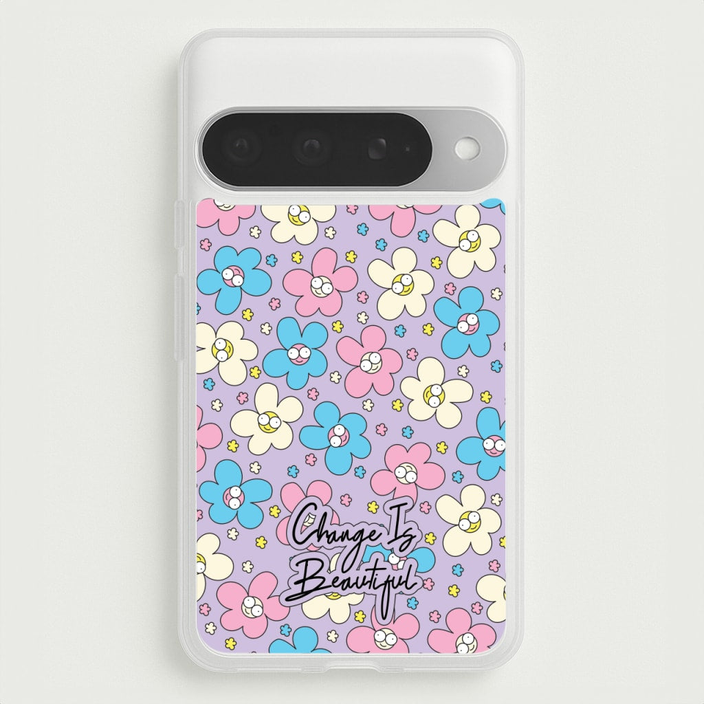 Happy Flowers Pattern Phone Case for Google Pixel 10 Pro XL