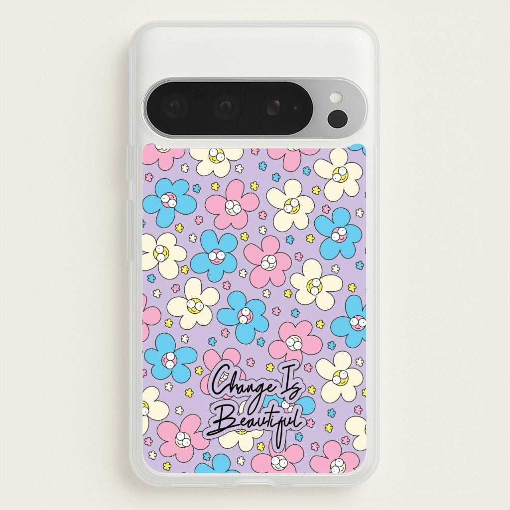 Happy Flowers Pattern - Spring Phone Case for Google Pixel 9 Pro XL