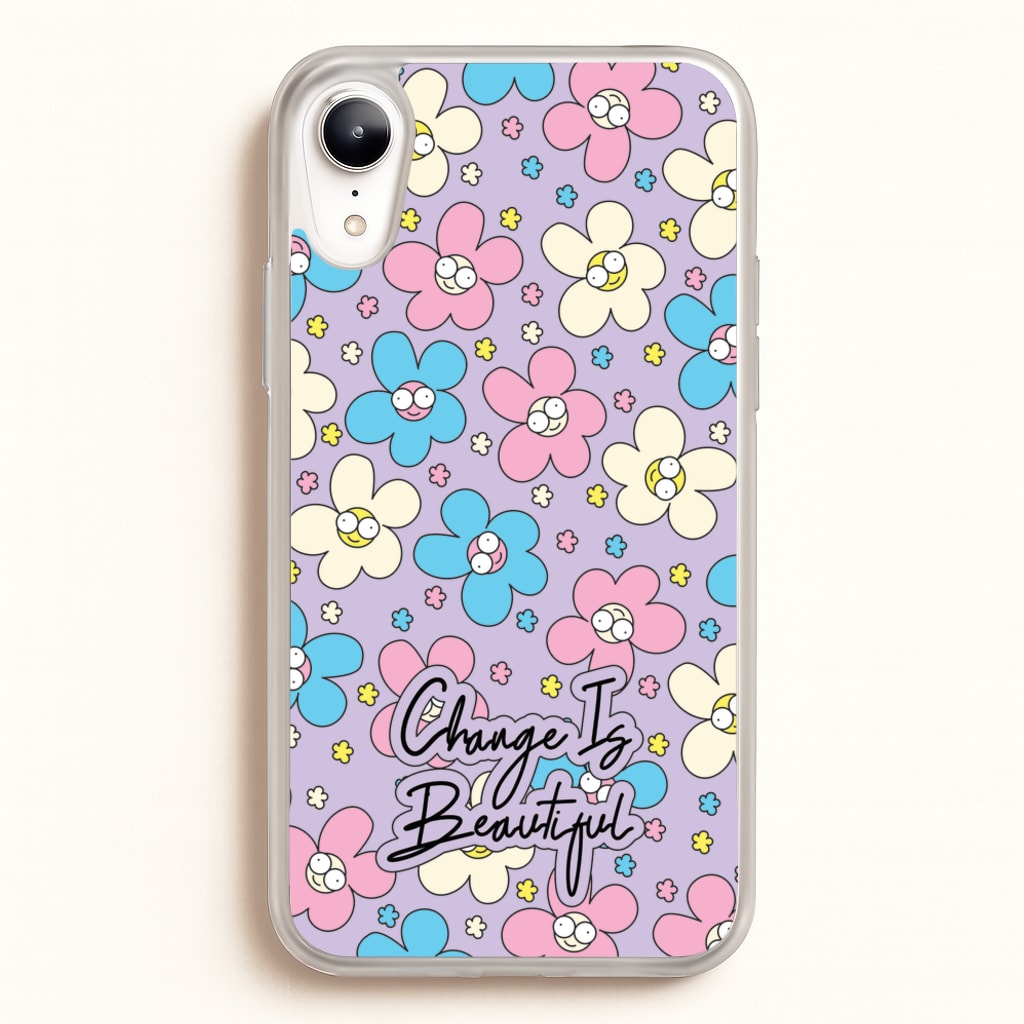Happy Flowers Pattern - Spring Phone Case for iPhone XR