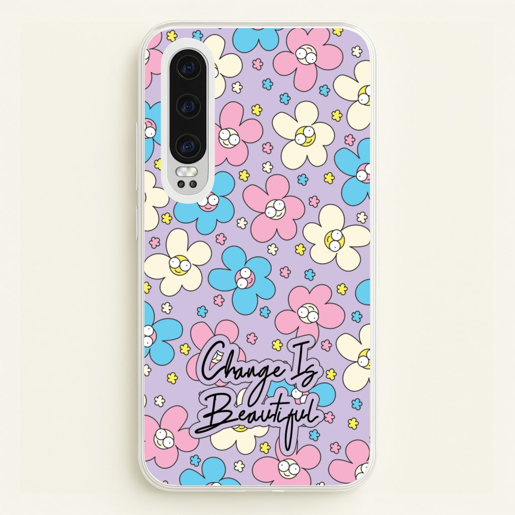 Happy Flowers Pattern - Spring Phone Case for Huawei P30