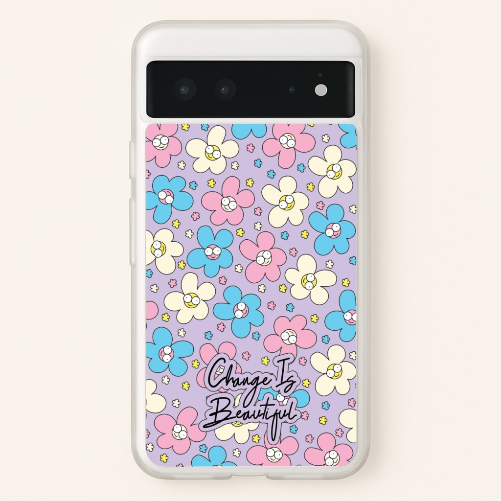 Happy Flowers Pattern - Spring Phone Case for Google Pixel 6