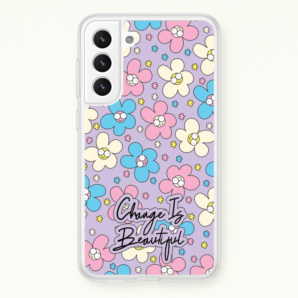 Happy Flowers Pattern - Spring Phone Case for Galaxy S21 Plus