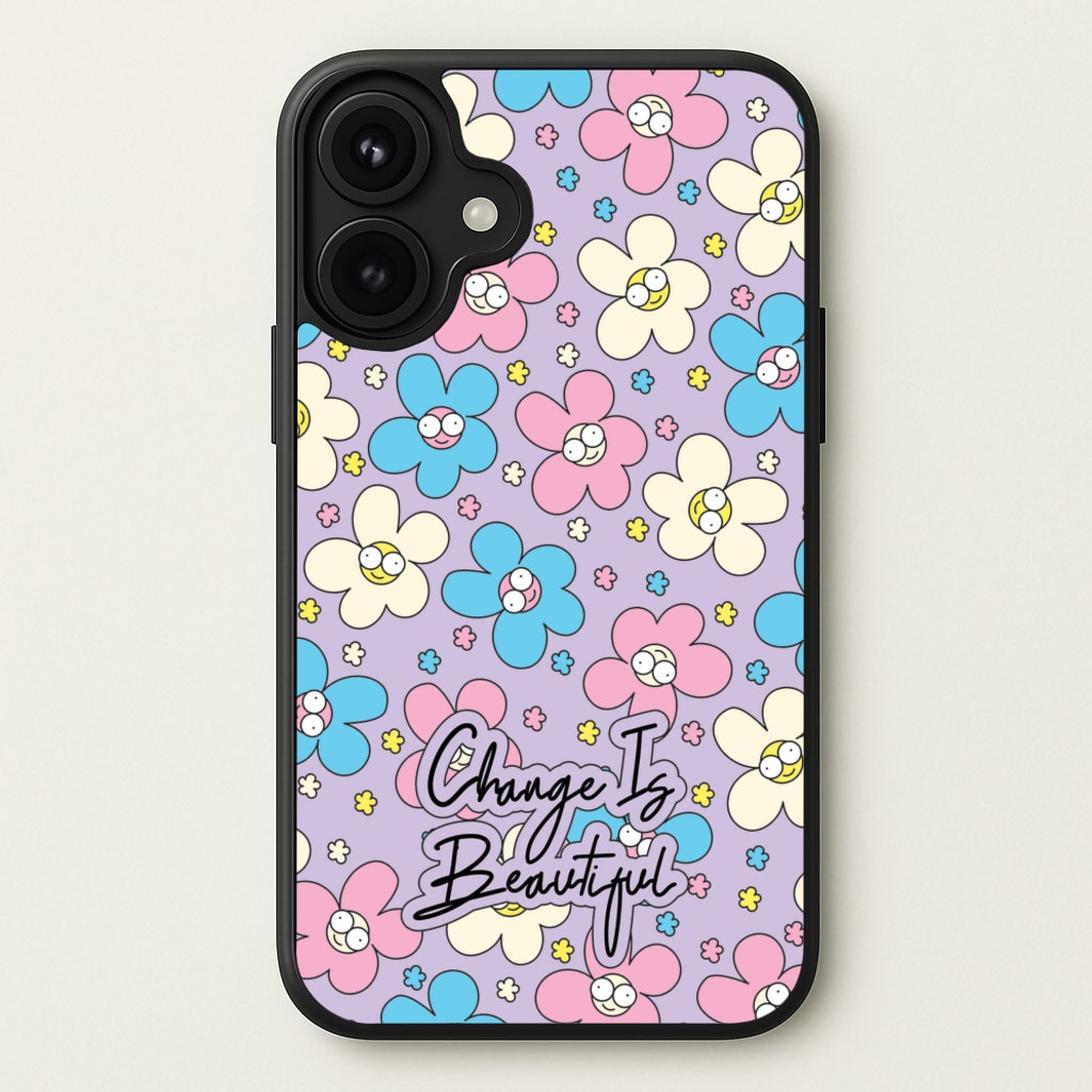 Happy Flowers Pattern Phone Case for iPhone 17