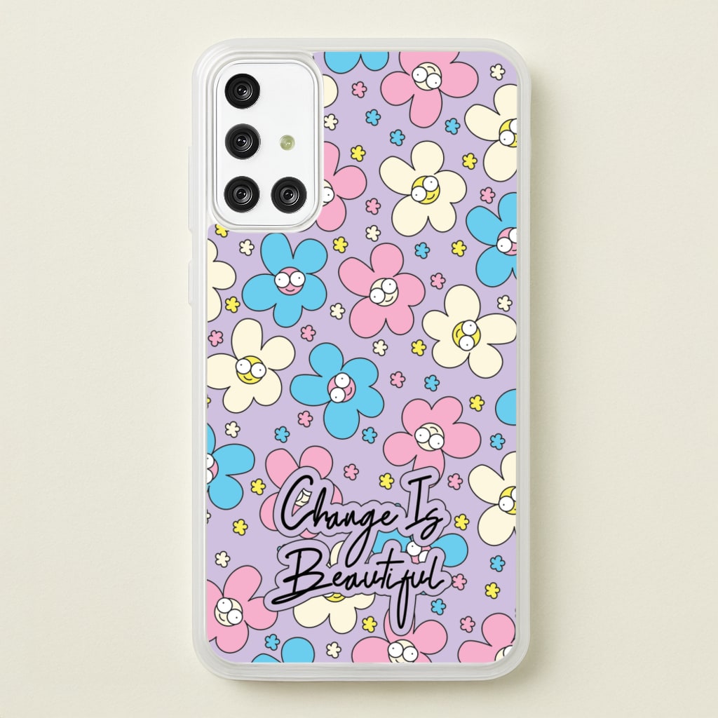 Happy Flowers Pattern - Spring Phone Case for Galaxy A71