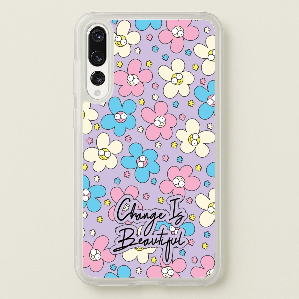 Happy Flowers Pattern - Spring Phone Case for Huawei P20 Pro