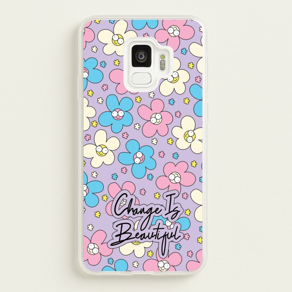 Happy Flowers Pattern - Spring Phone Case for Galaxy S9