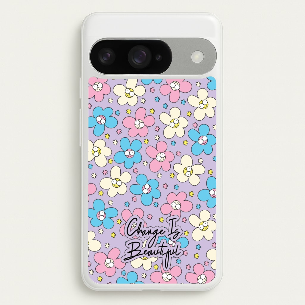 Happy Flowers Pattern Phone Case for Google Pixel 10 / 10 Pro