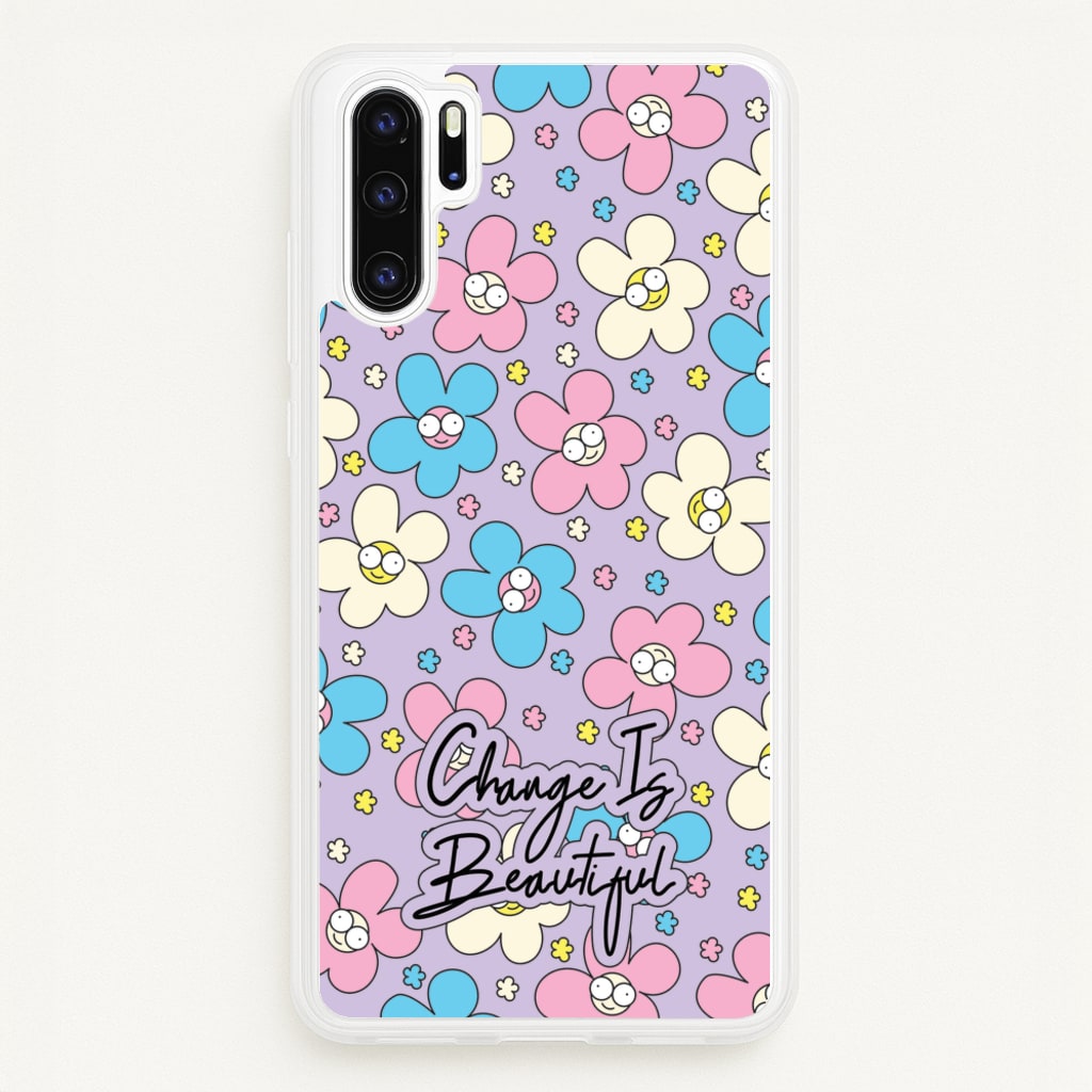 Happy Flowers Pattern - Spring Phone Case for Huawei P30 Pro