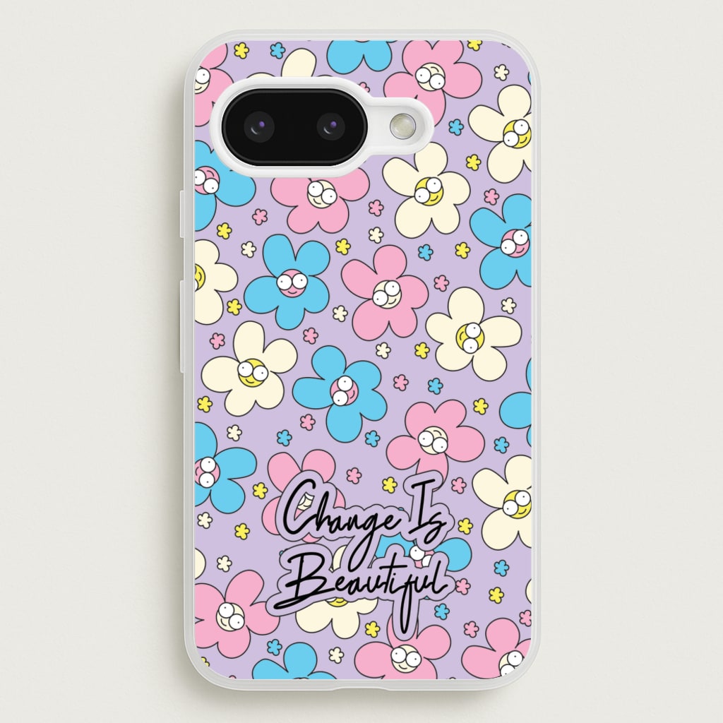 Happy Flowers Pattern - Spring Phone Case for Google Pixel 9a