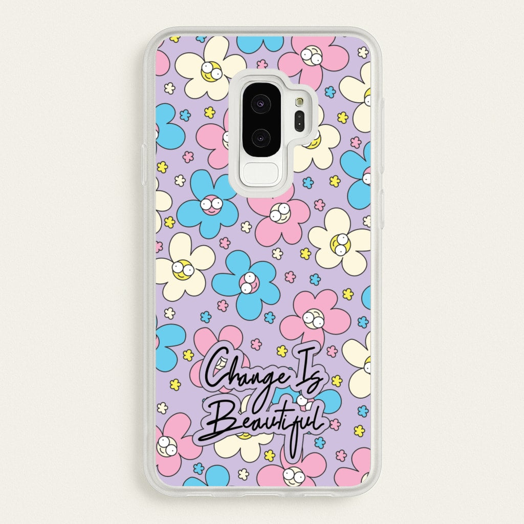 Happy Flowers Pattern - Spring Phone Case for Galaxy S9 Plus