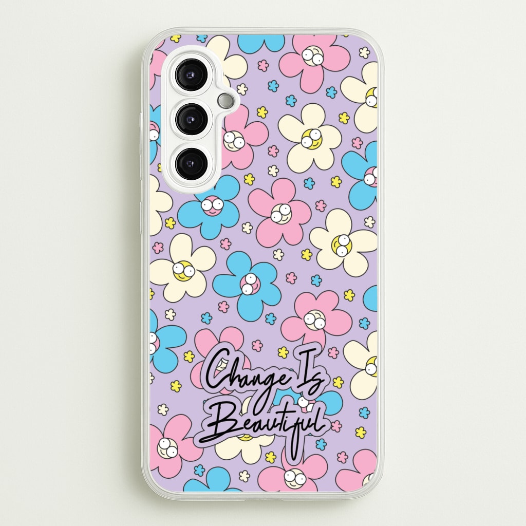 Happy Flowers Pattern - Spring Phone Case for Galaxy A14
