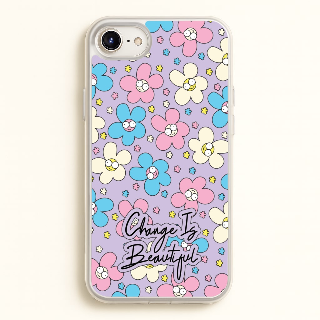 Happy Flowers Pattern - Spring Phone Case for iPhone 6 Plus / 7 Plus / 8 Plus