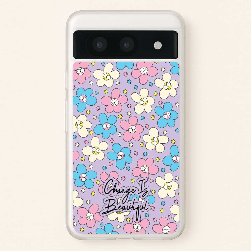 Happy Flowers Pattern - Spring Phone Case for Google Pixel 8a