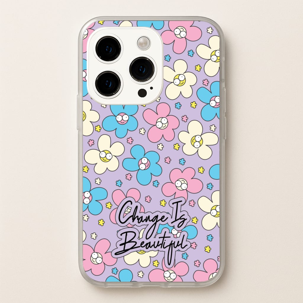 Happy Flowers Pattern - Spring Phone Case for iPhone 15 Pro