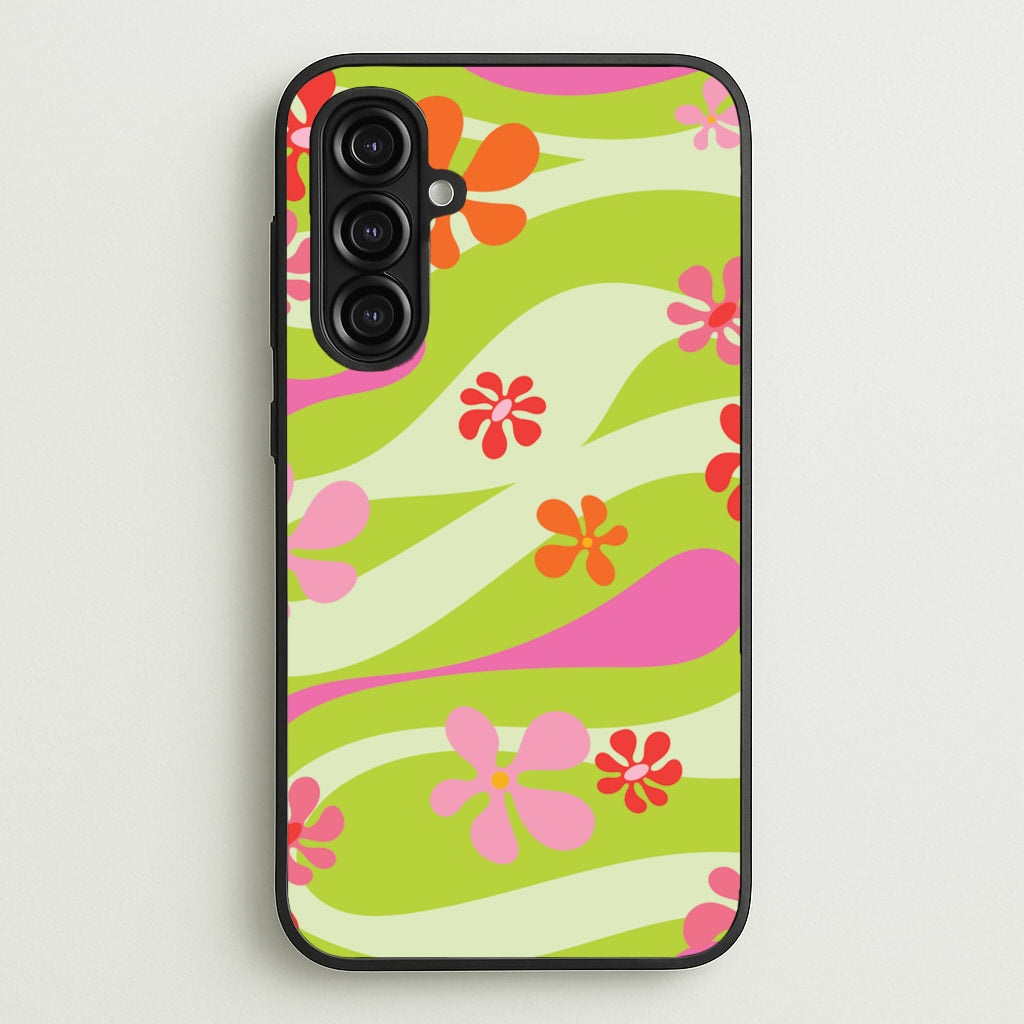 Retro Flowers Pattern - Spring Phone Case for Galaxy A16