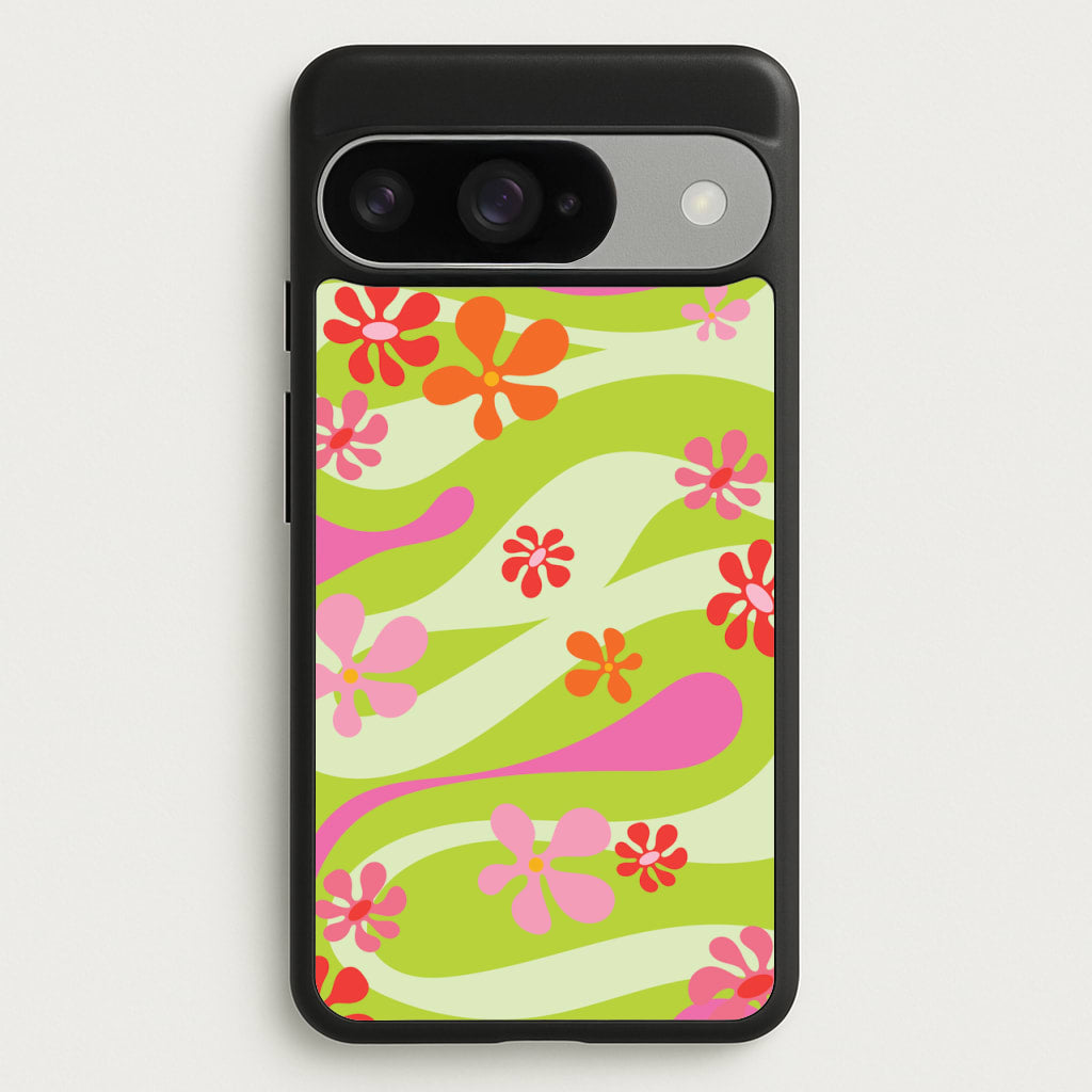 Retro Flowers Pattern Phone Case for Google Pixel 10 / 10 Pro