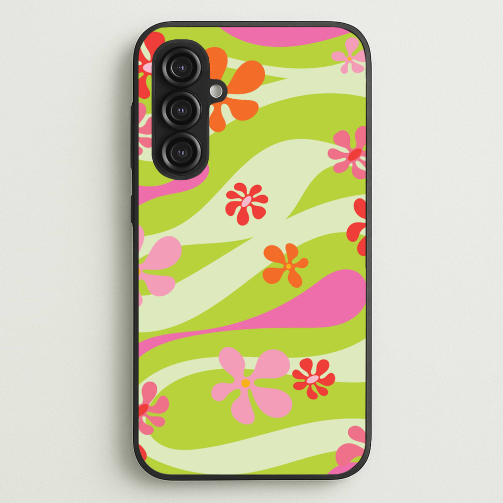 Retro Flowers Pattern - Spring Phone Case for Galaxy S23FE