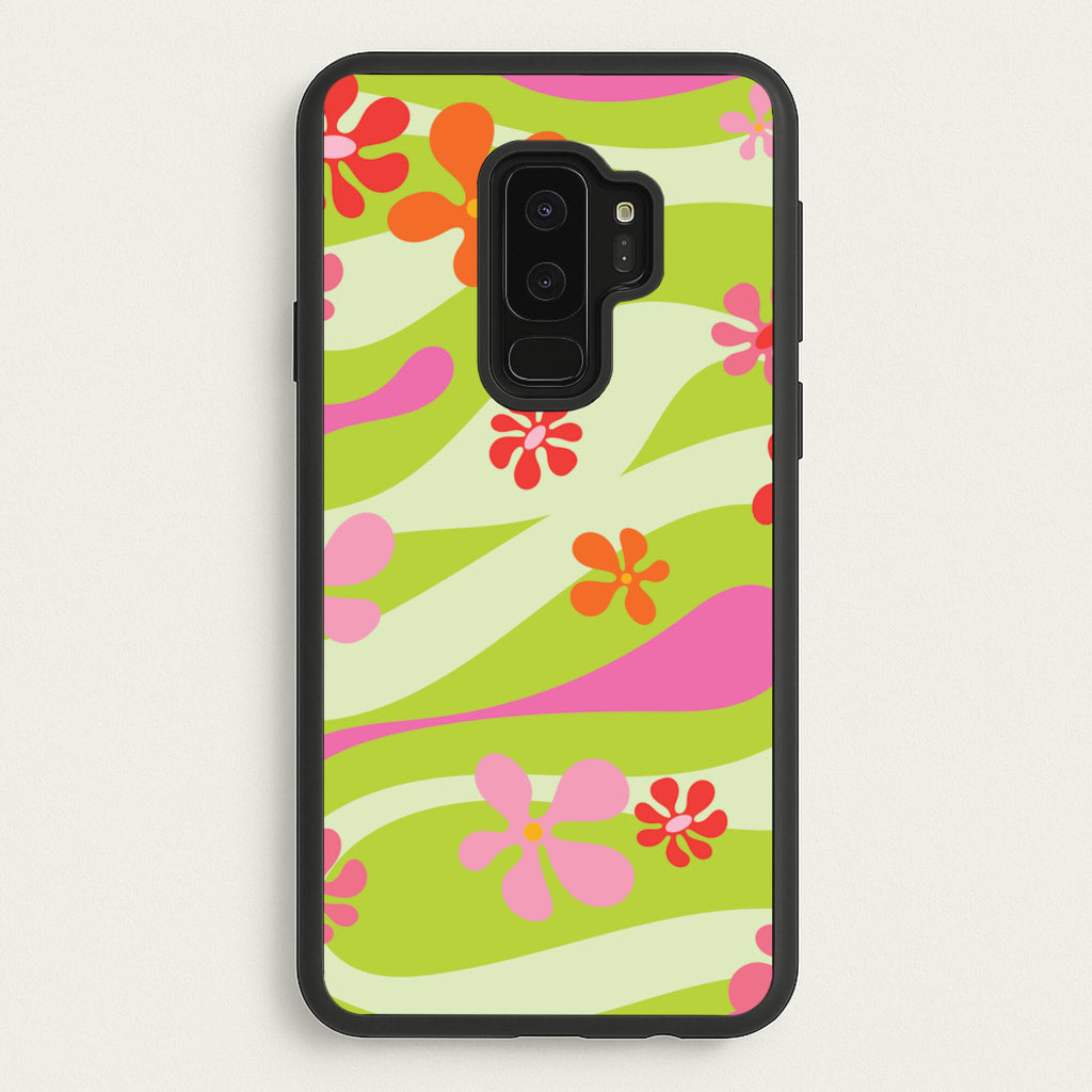 Retro Flowers Pattern - Spring Phone Case for Galaxy S9 Plus