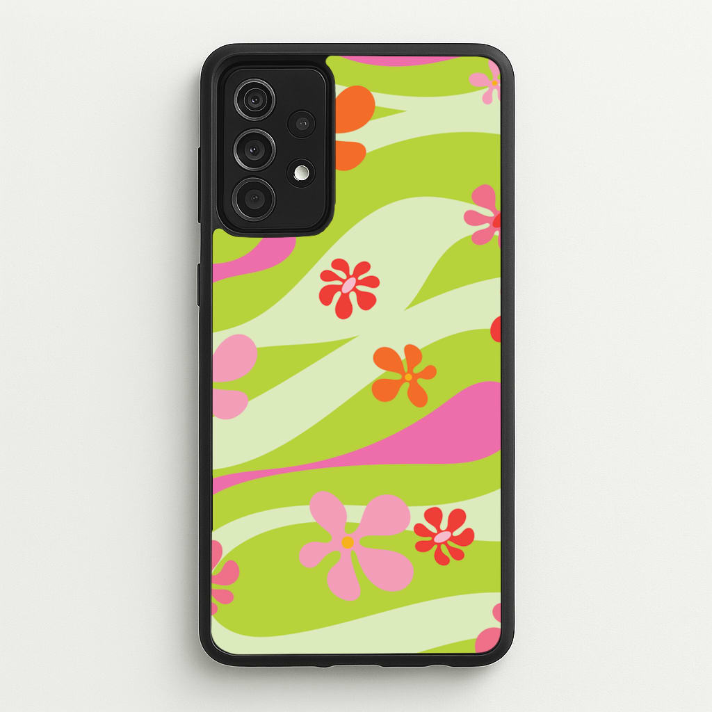 Retro Flowers Pattern - Spring Phone Case for Galaxy A52 / A52s
