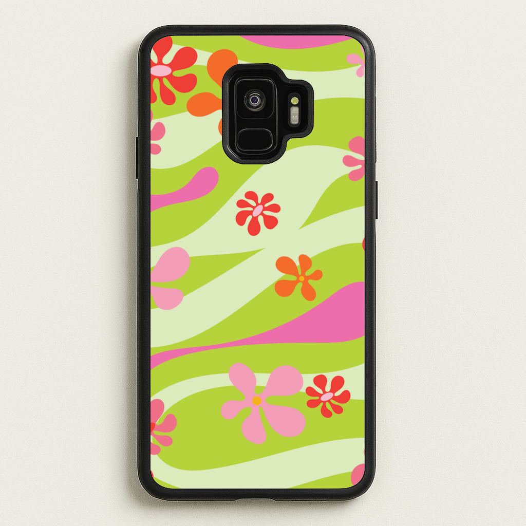 Retro Flowers Pattern - Spring Phone Case for Galaxy S9