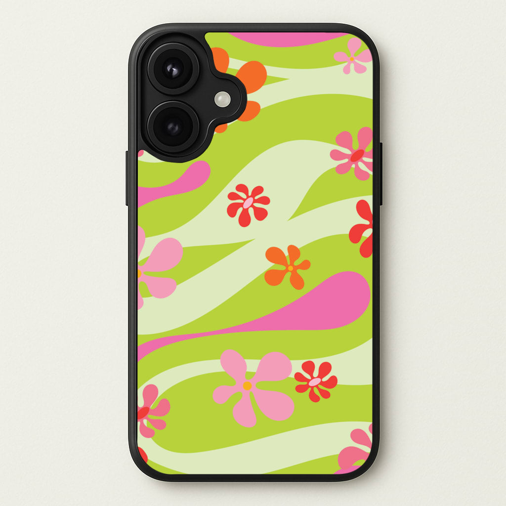 Retro Flowers Pattern Phone Case for iPhone 17