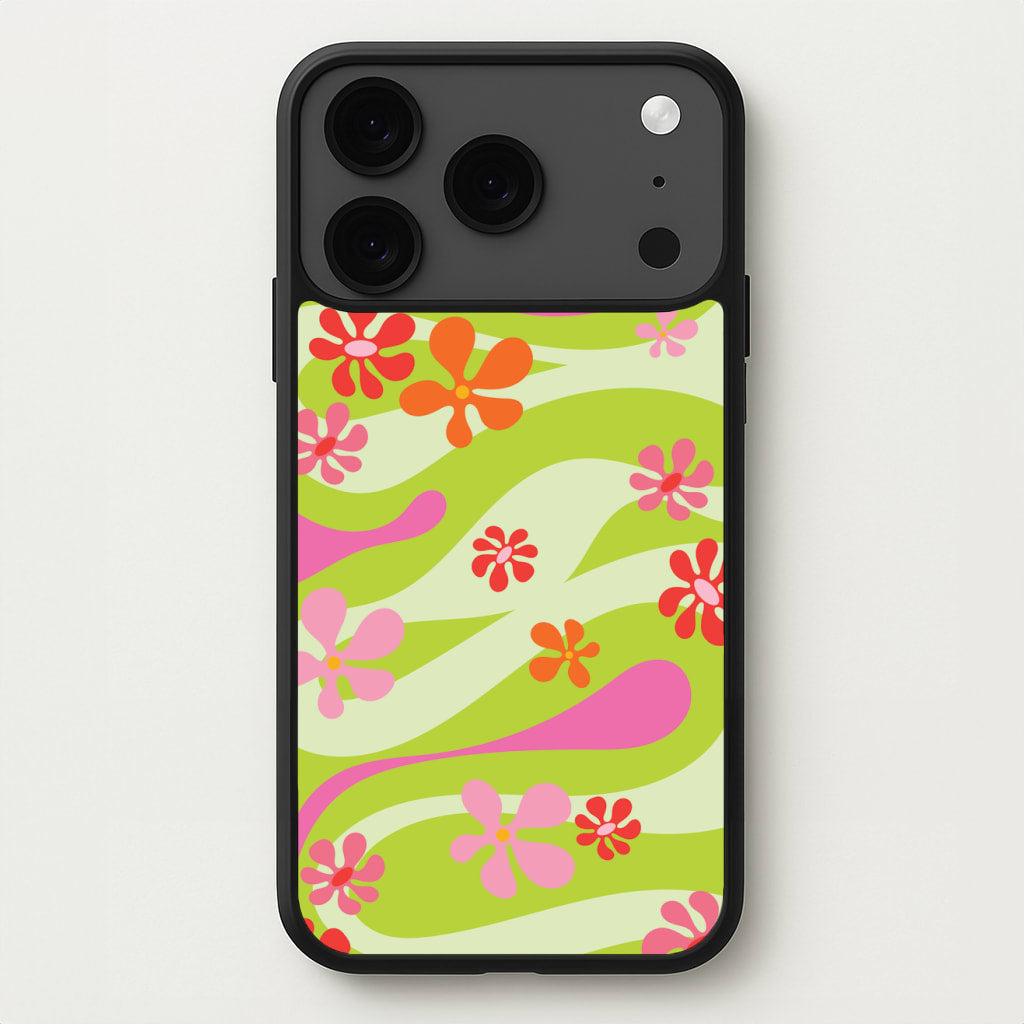 Retro Flowers Pattern Phone Case for iPhone 17 Pro