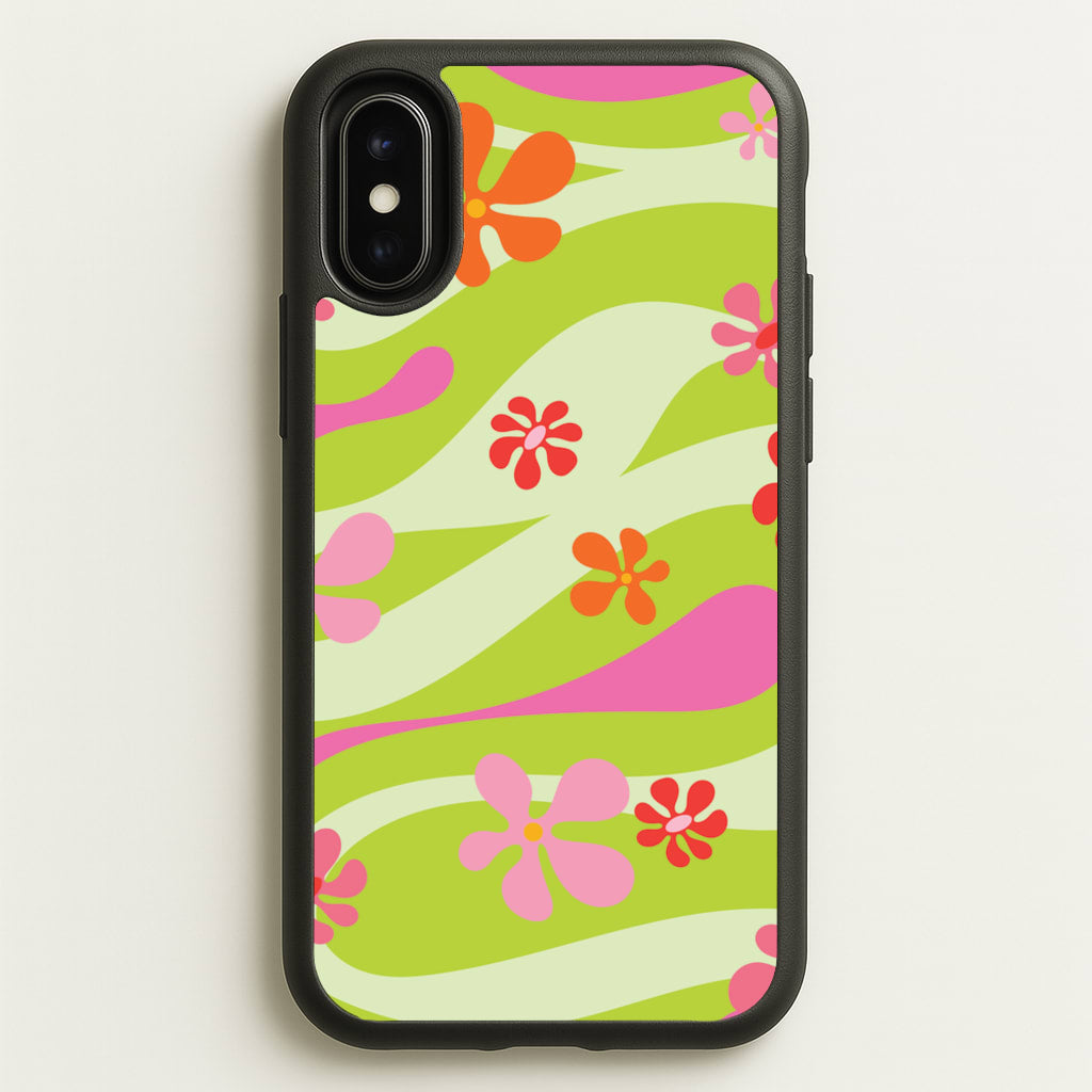 Retro Flowers Pattern - Spring Phone Case for iPhone X / XS