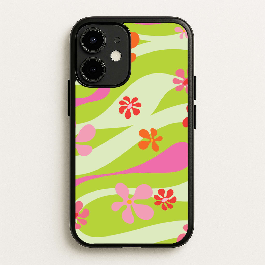 Retro Flowers Pattern - Spring Phone Case for iPhone 12 Mini