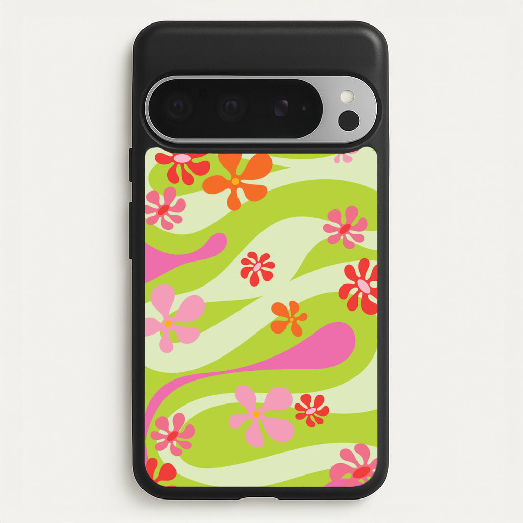 Retro Flowers Pattern - Spring Phone Case for Google Pixel 9 Pro XL
