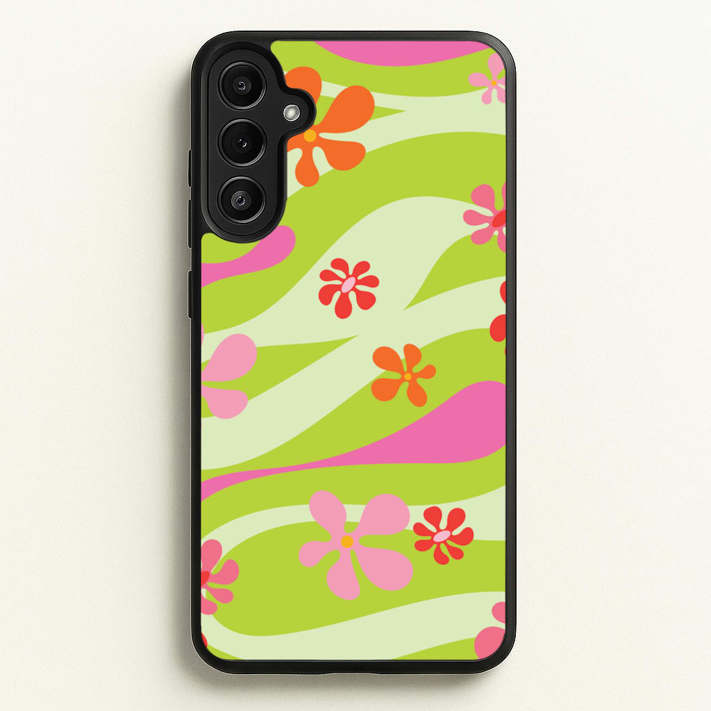 Retro Flowers Pattern - Spring Phone Case for Galaxy A36