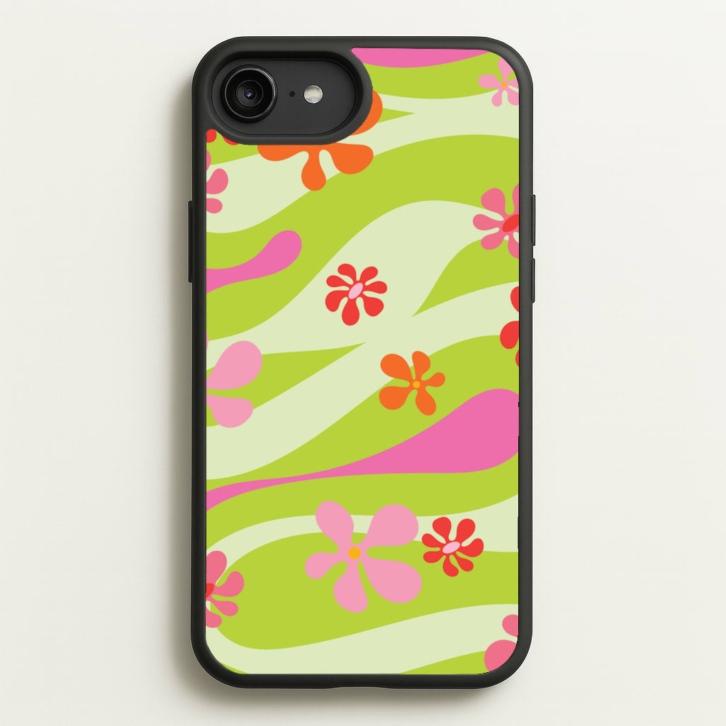 Retro Flowers Pattern - Spring Phone Case for iPhone 6 Plus / 7 Plus / 8 Plus