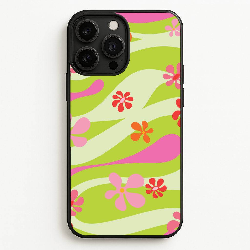 Retro Flowers Pattern - Spring Phone Case for iPhone 13 Pro Max