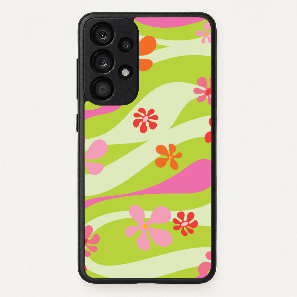 Retro Flowers Pattern - Spring Phone Case for Galaxy A53