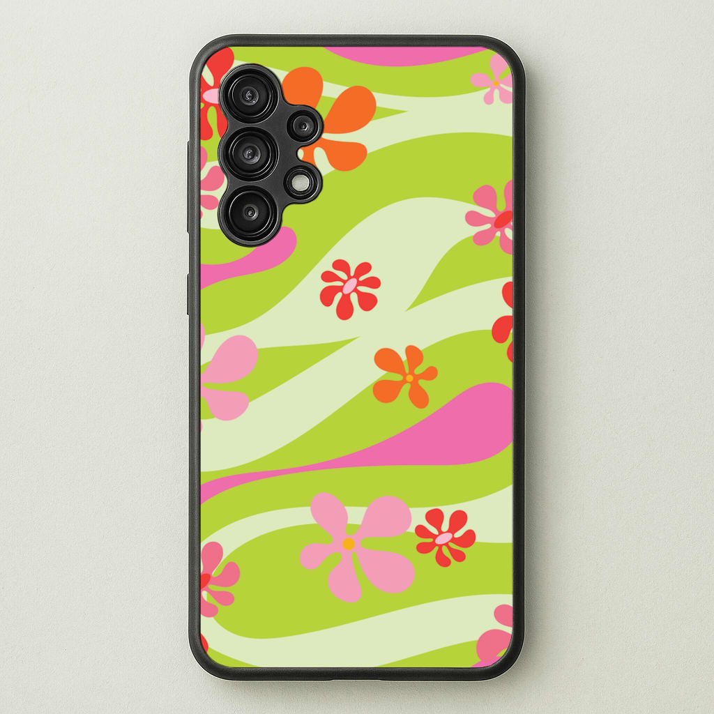 Retro Flowers Pattern - Spring Phone Case for Galaxy A13