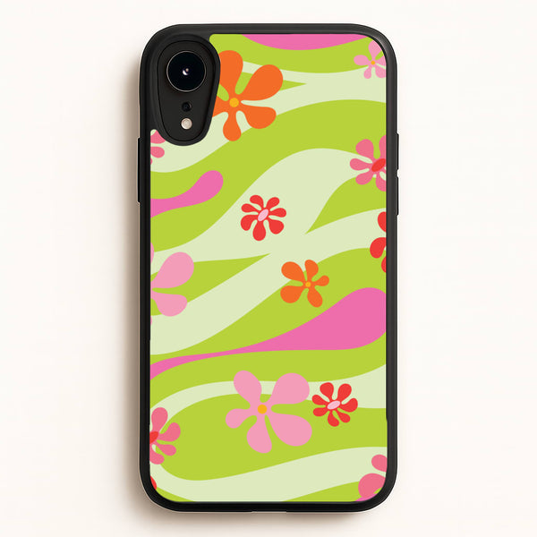 Retro Flowers Pattern - Spring Phone Case for iPhone XR