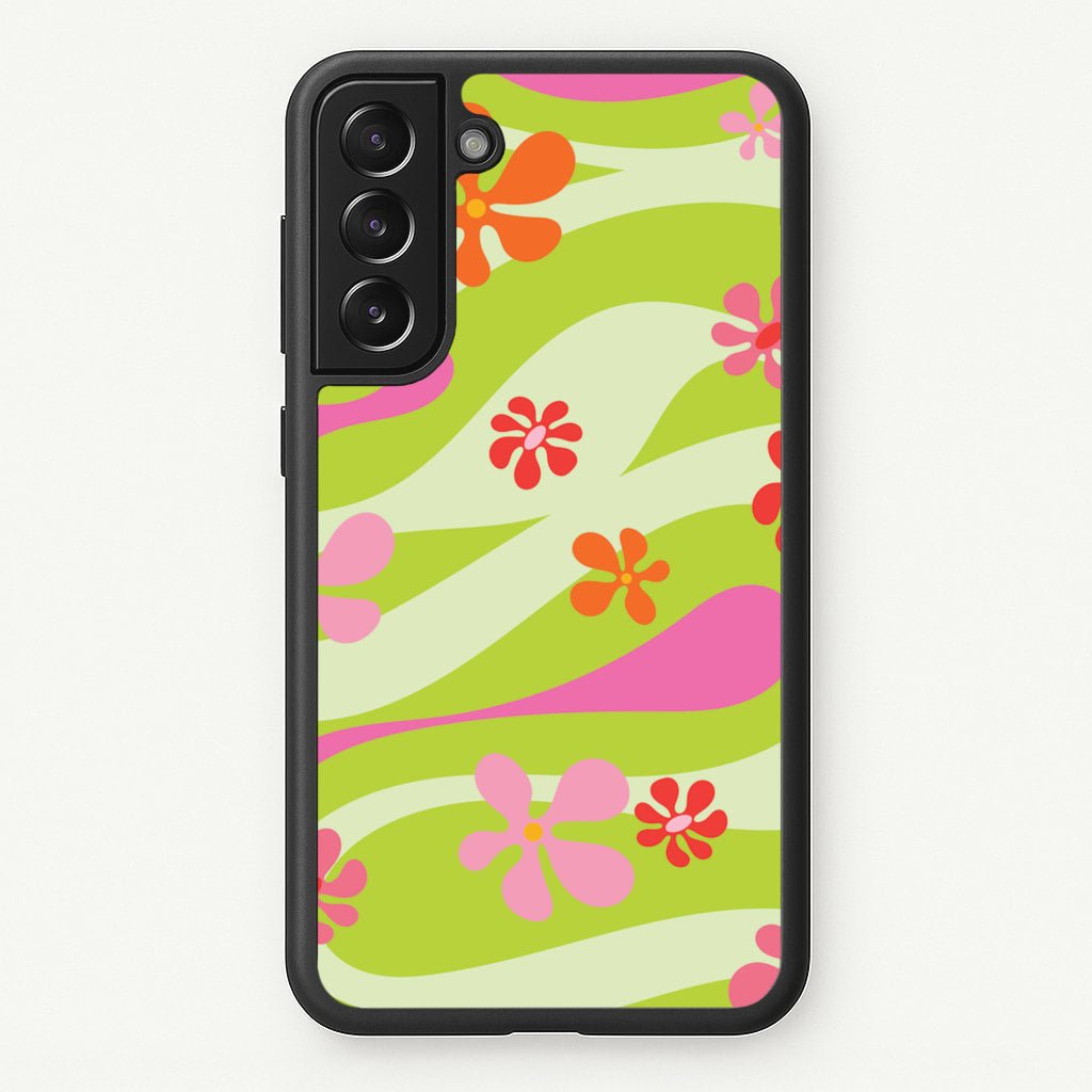 Retro Flowers Pattern - Spring Phone Case for Galaxy S21