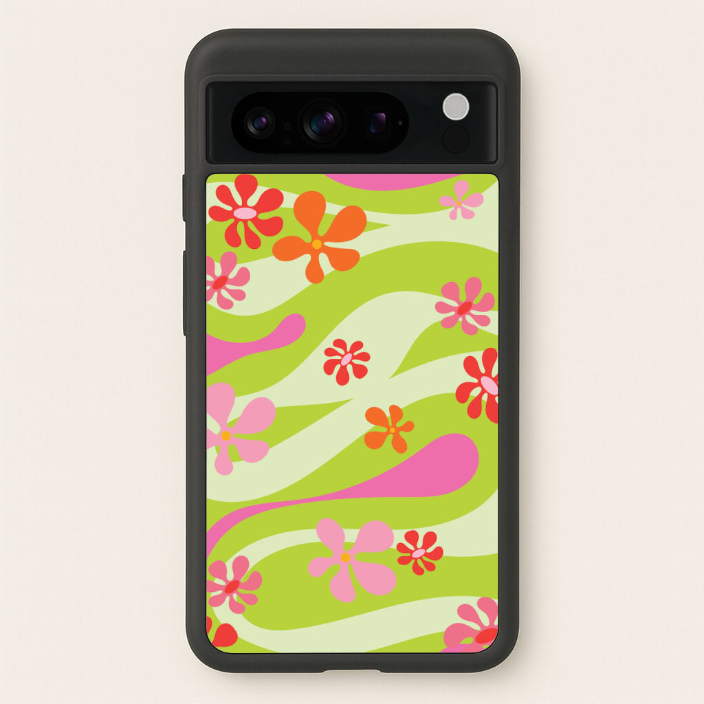 Retro Flowers Pattern - Spring Phone Case for Google Pixel 8 Pro