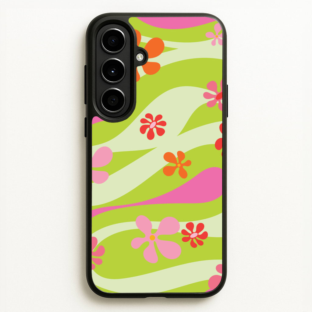 Retro Flowers Pattern - Spring Phone Case for Galaxy A56