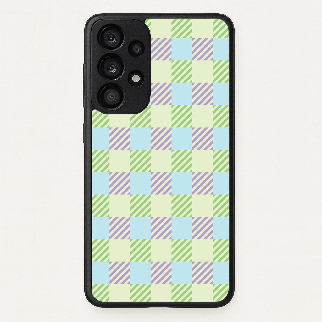 Green And Purple Checkered - Spring Phone Case for Galaxy A53