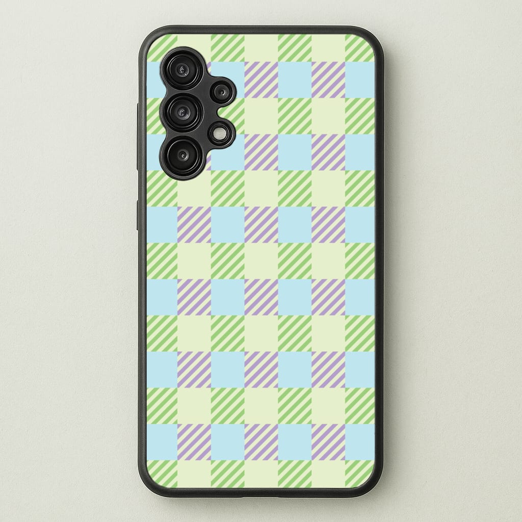 Green And Purple Checkered - Spring Phone Case for Galaxy A13