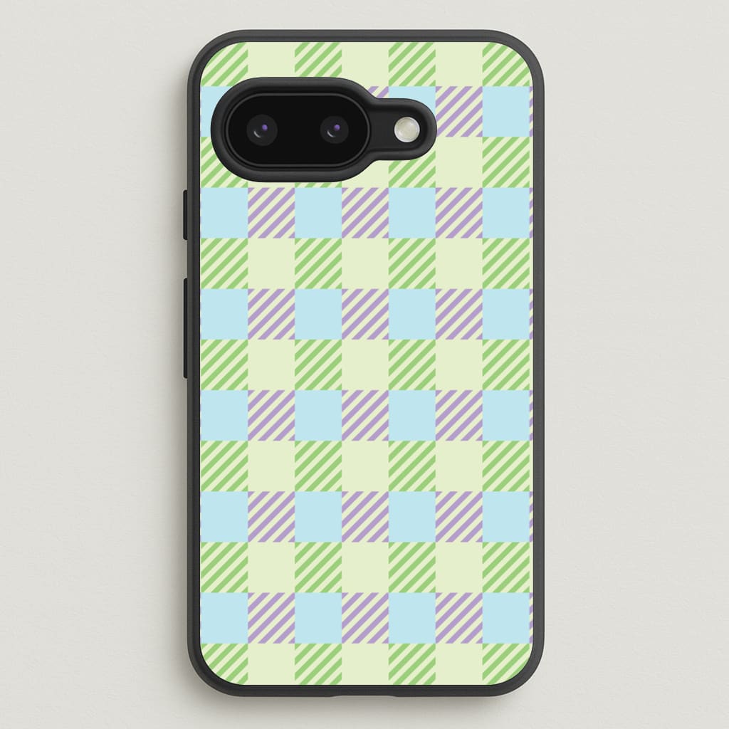 Green And Purple Checkered - Spring Phone Case for Google Pixel 9a