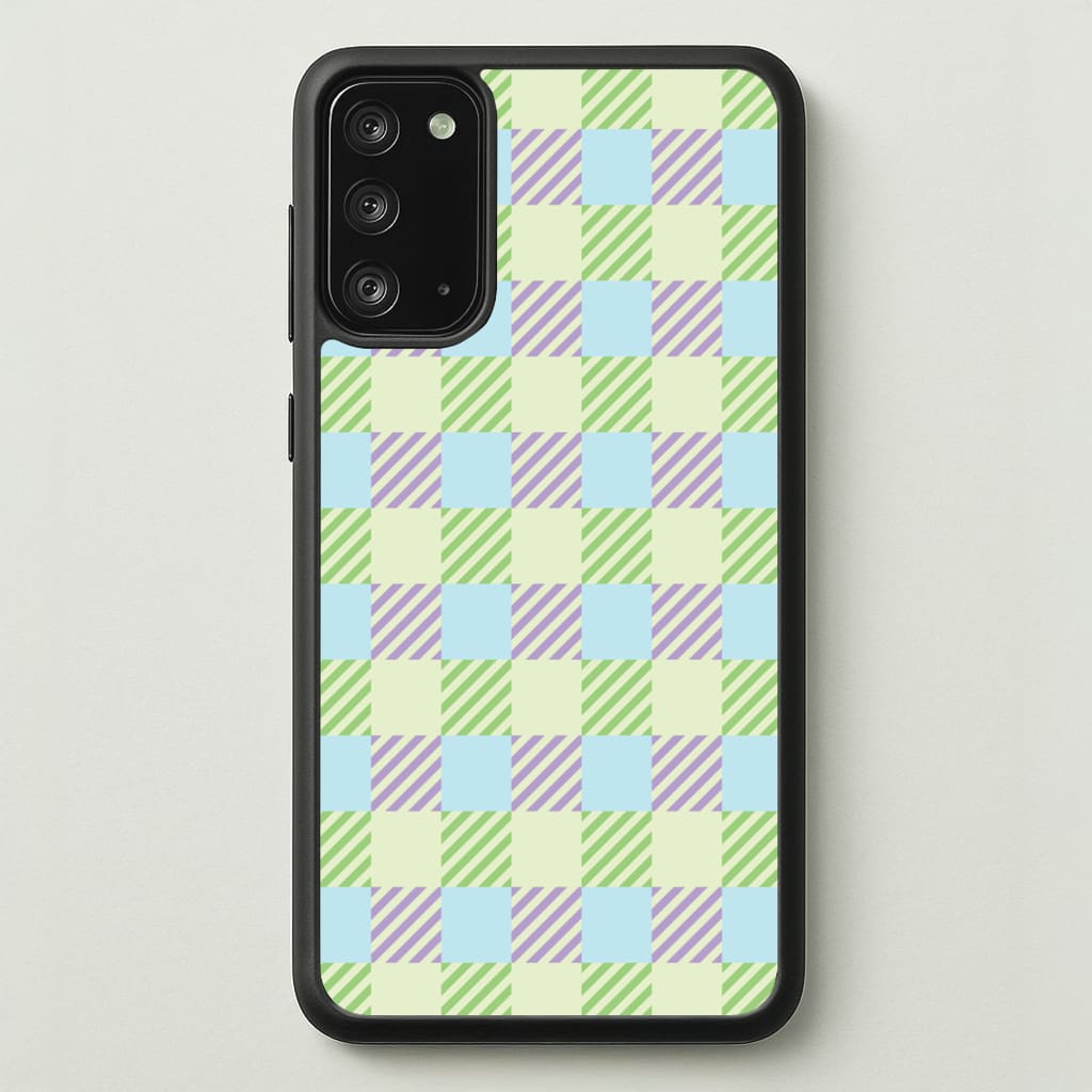 Green And Purple Checkered - Spring Phone Case for Galaxy Note 20