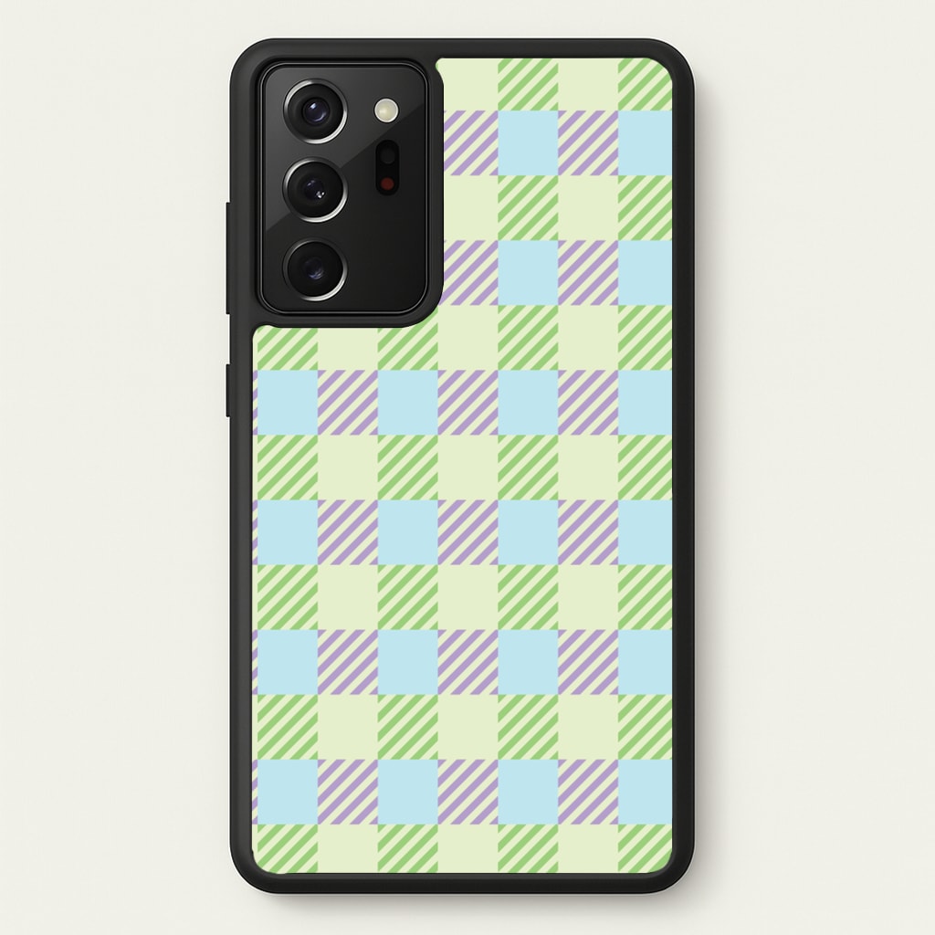 Green And Purple Checkered - Spring Phone Case for Galaxy Note 20 Ultra