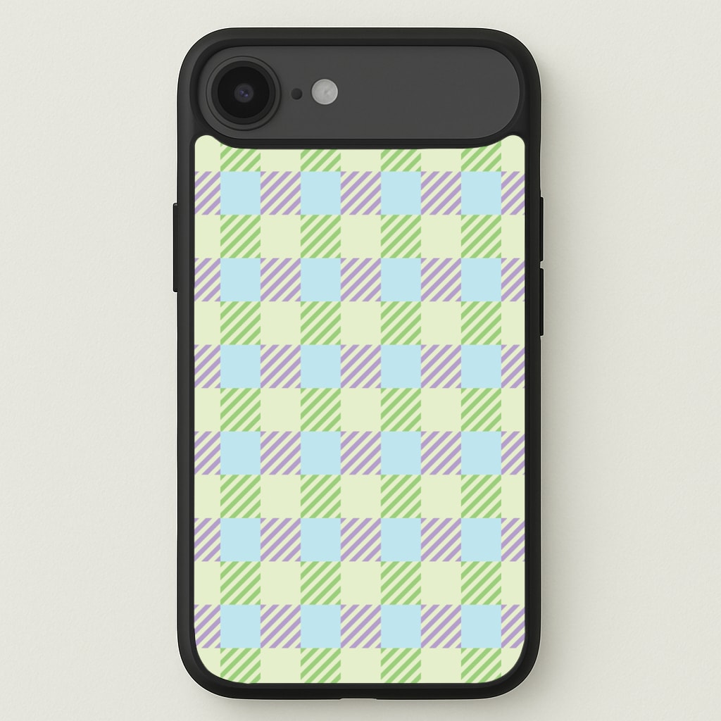 Green And Purple Checkered Phone Case for iPhone 17 Air