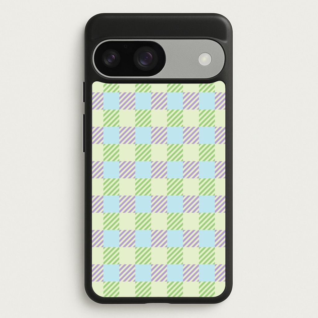 Green And Purple Checkered - Spring Phone Case for Google Pixel 9 / 9 Pro