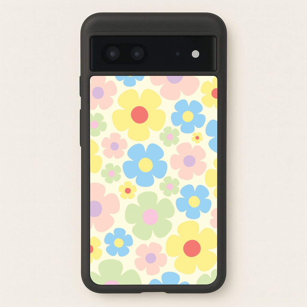 Rainbow Flowers Pattern - Spring Phone Case for Google Pixel 7