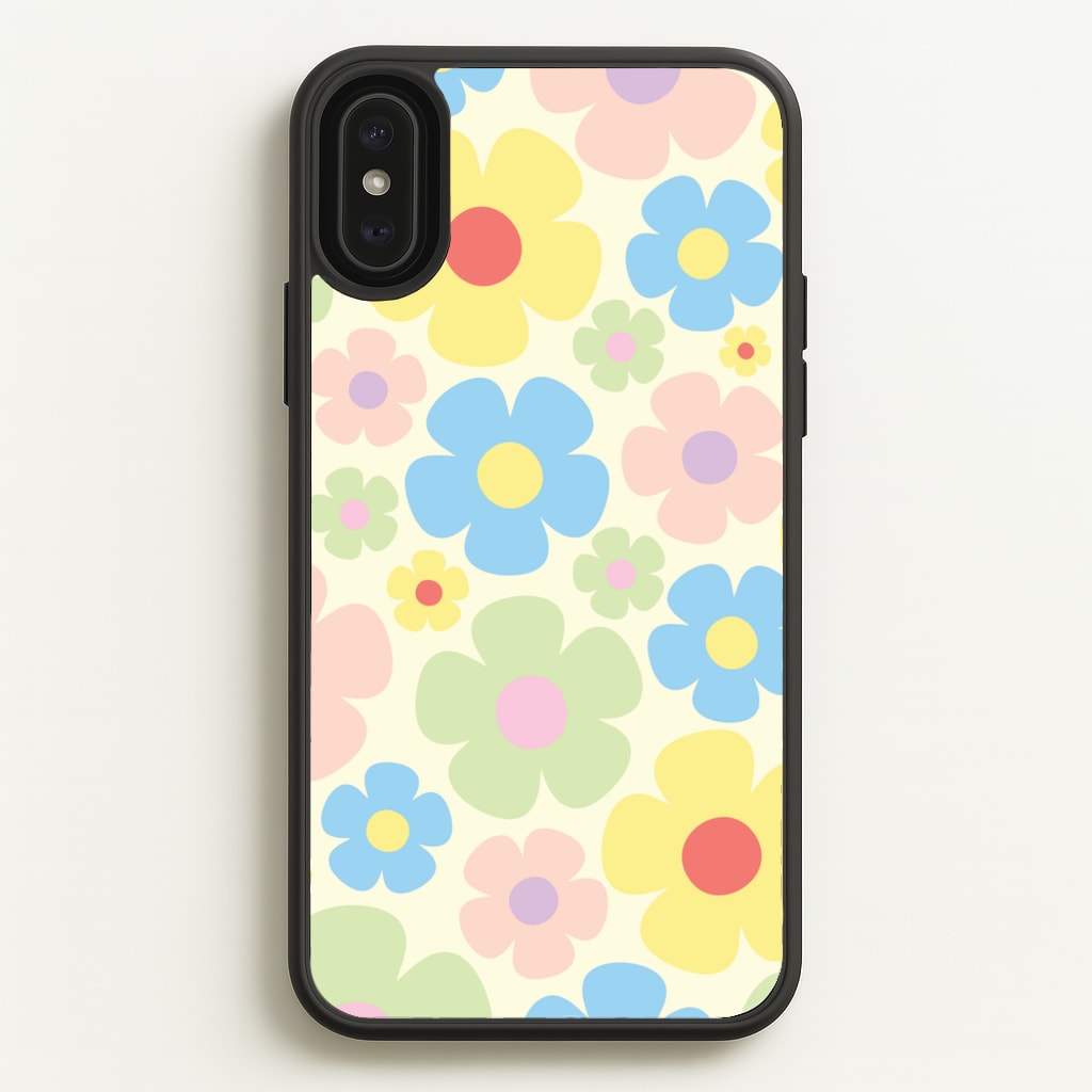 Rainbow Flowers Pattern - Spring Phone Case for iPhone XS Max