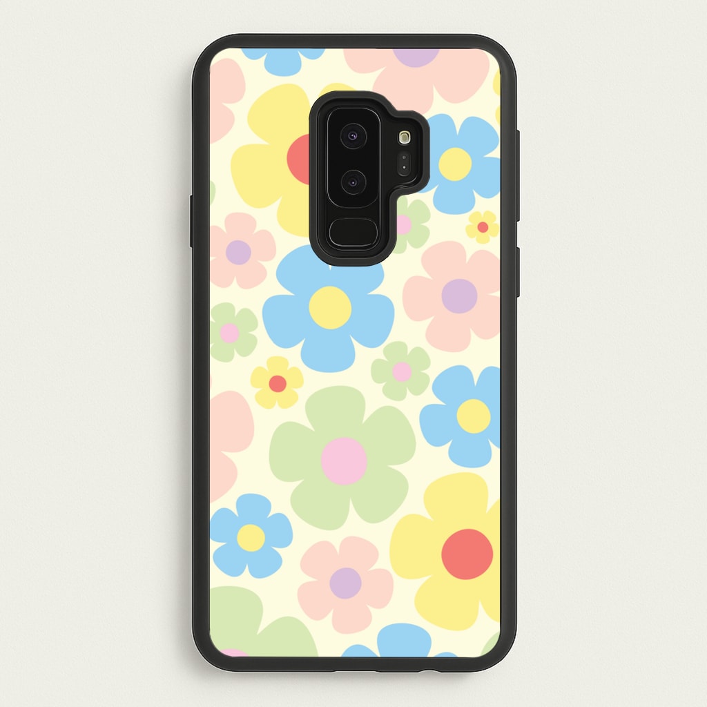 Rainbow Flowers Pattern - Spring Phone Case for Galaxy S9 Plus