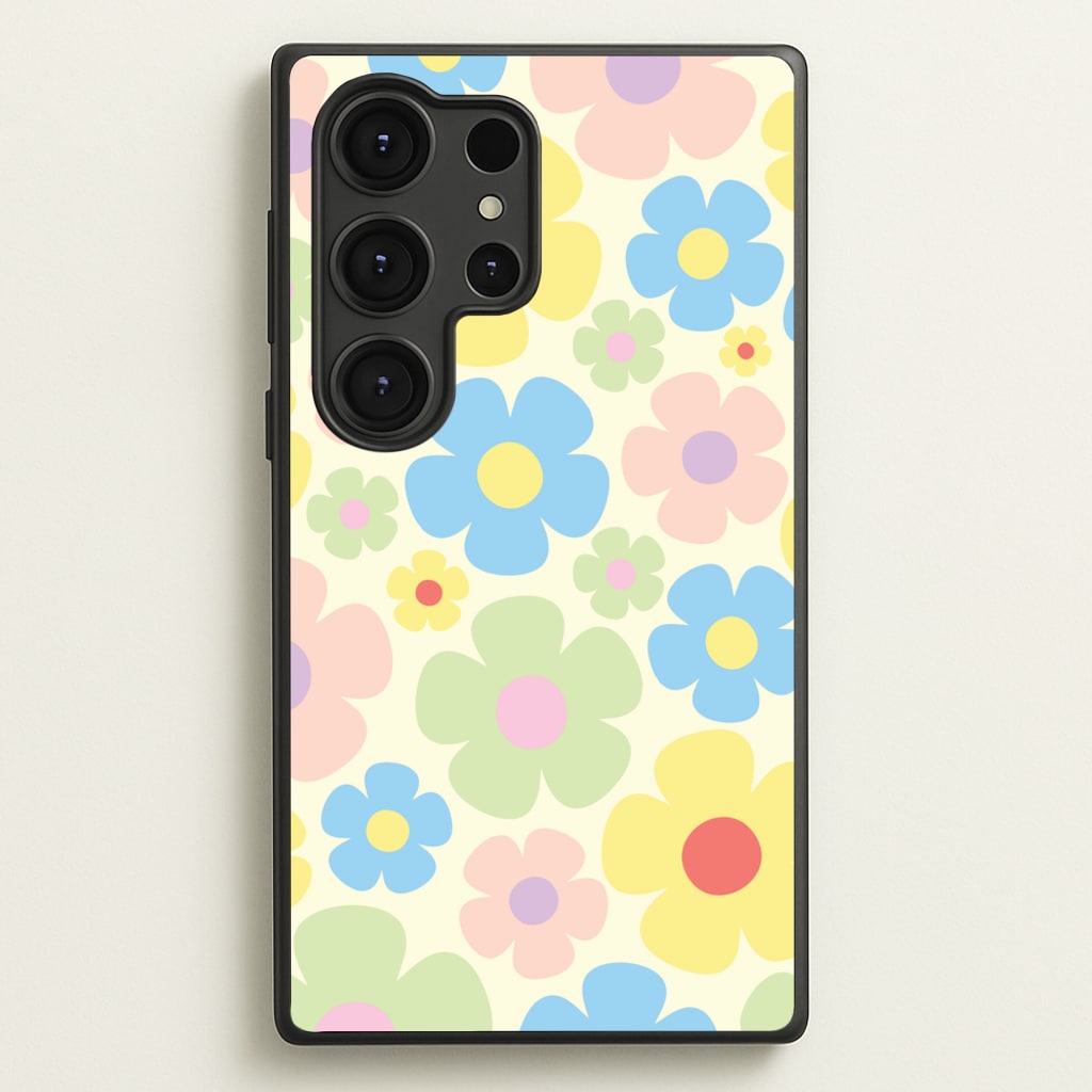 Rainbow Flowers Pattern - Spring Phone Case for Galaxy S25 Ultra