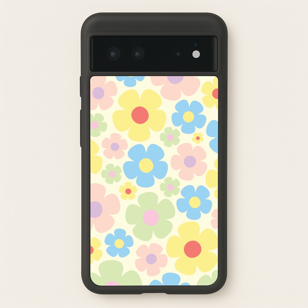 Rainbow Flowers Pattern - Spring Phone Case for Google Pixel 6